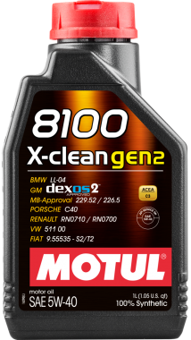 Motul 8100 X-CLEAN Gen2 5W-40 1L