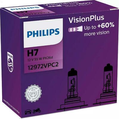 Žárovka PHILIPS H7 12V 55W VISION PLUS +60% 2ks