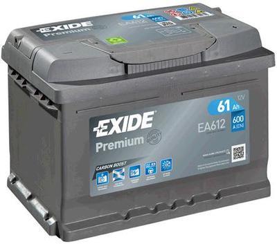 61Ah P,s.p.600A,EXIDE Premium,12V,242x175x175