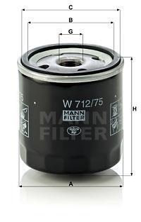 Mann olejový filtr W712/75