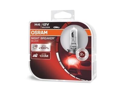 Žárovka OSRAM H4 12V 60W/55W P43t NBS +100% 2ks