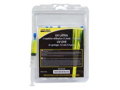 UV látka pro R134a/R12 12x7,5 ml - inj. stříkačka